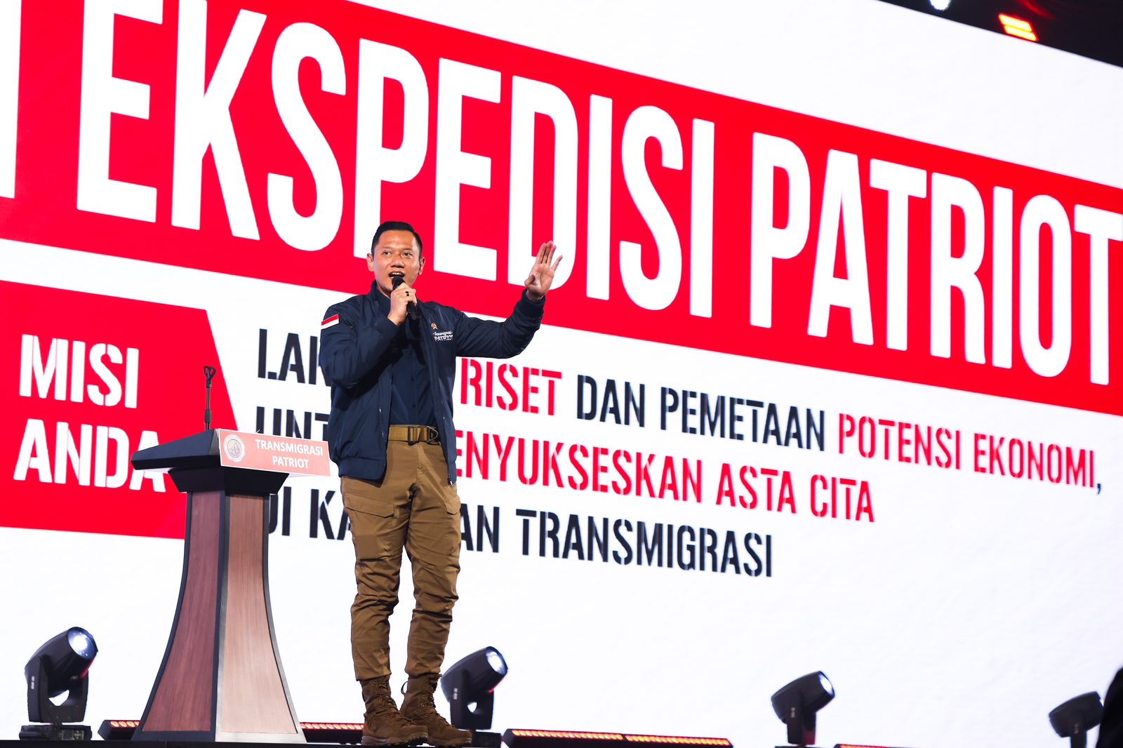 Lepas Tim Ekspedisi Patriot, Menko AHY: Ekspedisi Patriot Hadirkan Pertumbuhan Ekonomi Baru di Kawasan Transmigrasi