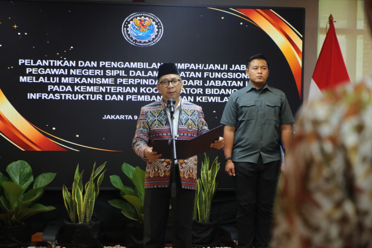 Sesmenko Lantik Pejabat Fungsional Kemenko Infra, Tekankan Integritas dan Kinerja Terukur