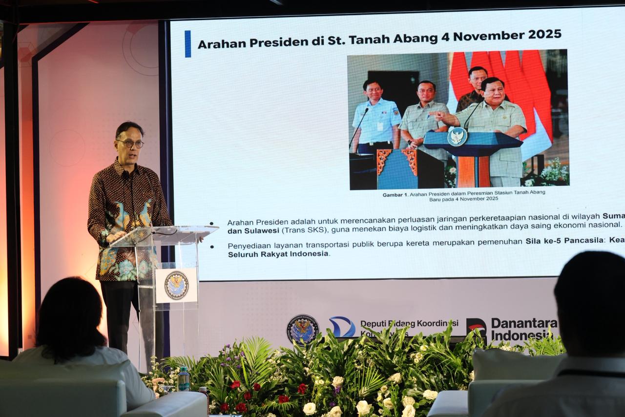 Kemenko Infra dan Pembangunan Kewilayahan Dorong Pengembangan Kereta Api Lintas Pulau untuk Pemerataan dan Konektivitas Nasional