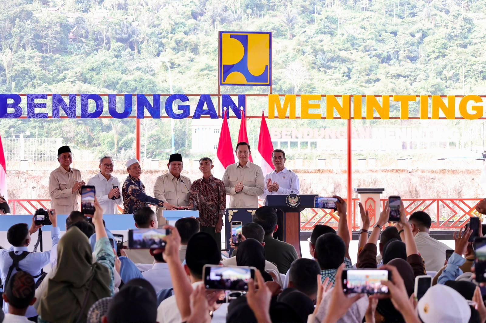 Dampingi Presiden Resmikan Lima Bendungan, Menko AHY: Perkuat Langkah Menuju Swasembada Pangan, Air, dan Energi
