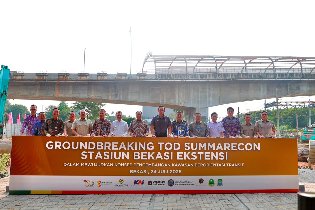 Groundbreaking Stasiun Bekasi Ekstensi, Menko AHY: Perkuat Konektivitas melalui Pengembangan Kawasan Berbasis TOD